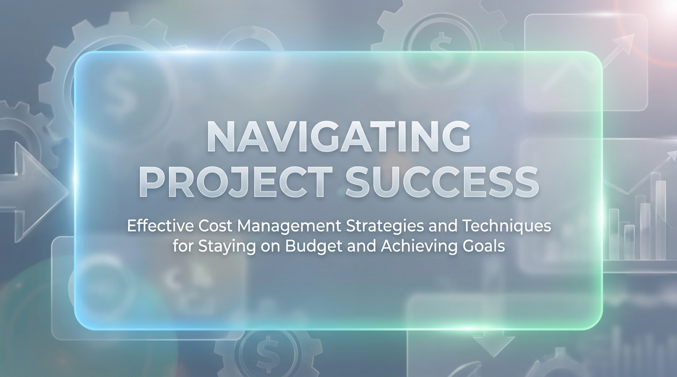 Cost management in project management